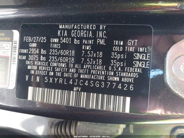2025 KIA SORENTO S 9