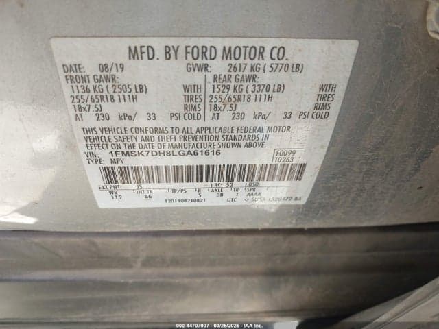 2020 FORD EXPLORER XLT 9