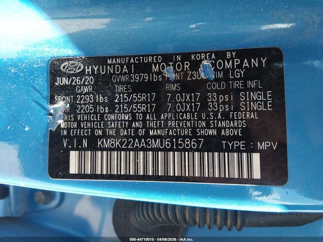 2021 HYUNDAI KONA SEL 9