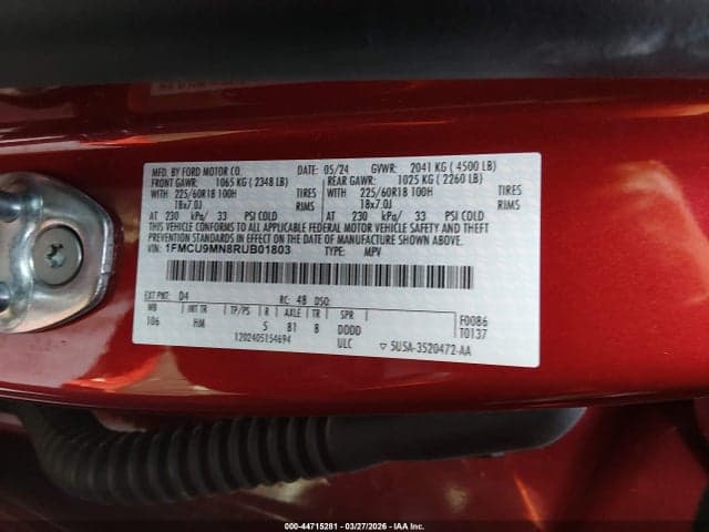 2024 FORD ESCAPE ST-LINE 9