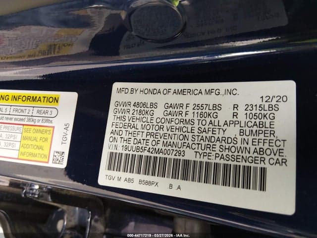 2021 ACURA TLX TECHNOLOGY PACKAGE 9