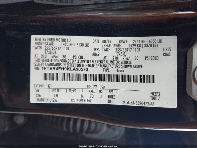 2019 FORD RANGER XLT 9