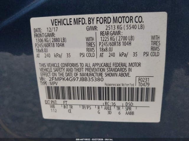 2018 FORD EDGE SE 9