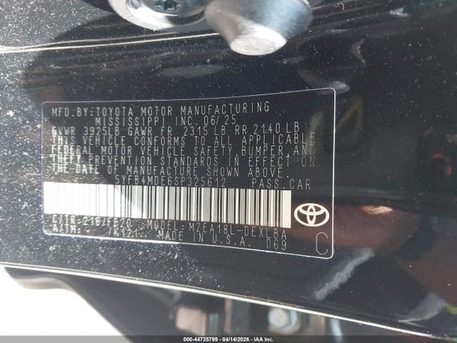 2025 TOYOTA COROLLA LE 9