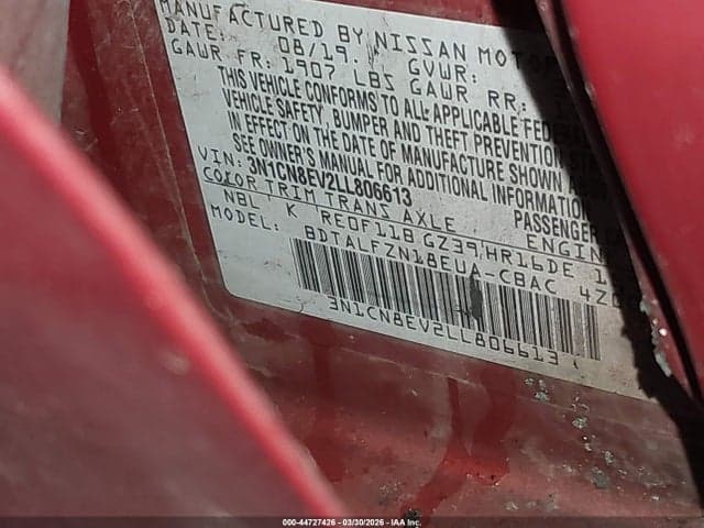 2020 NISSAN VERSA SV XTRONIC CVT 9