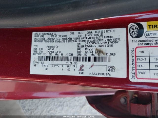 2017 FORD FIESTA TITANIUM 9