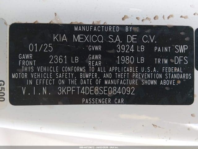 2025 KIA K4 LXS 9