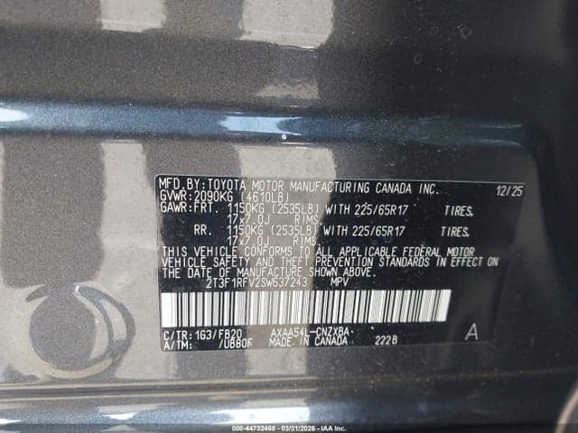 2025 TOYOTA RAV4 LE 9
