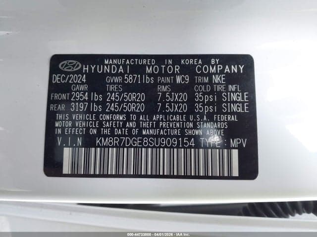 2025 HYUNDAI PALISADE CALLIGRAPHY NIGHT EDITION 9