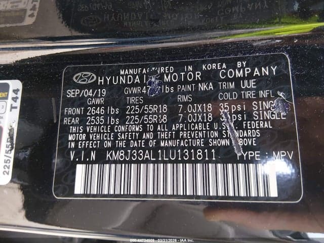 2020 HYUNDAI TUCSON ULTIMATE 9