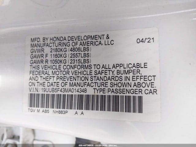 2021 ACURA TLX TECHNOLOGY PACKAGE 9