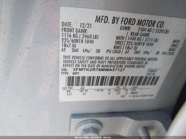 2021 FORD MUSTANG MACH-E CALIFORNIA ROUTE 1 9