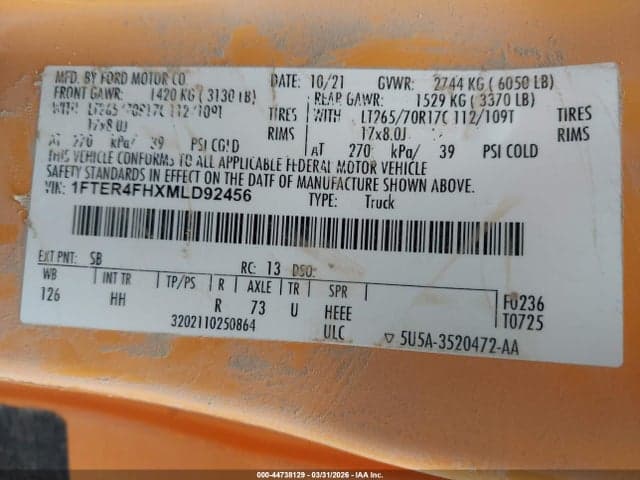 2021 FORD RANGER LARIAT 9