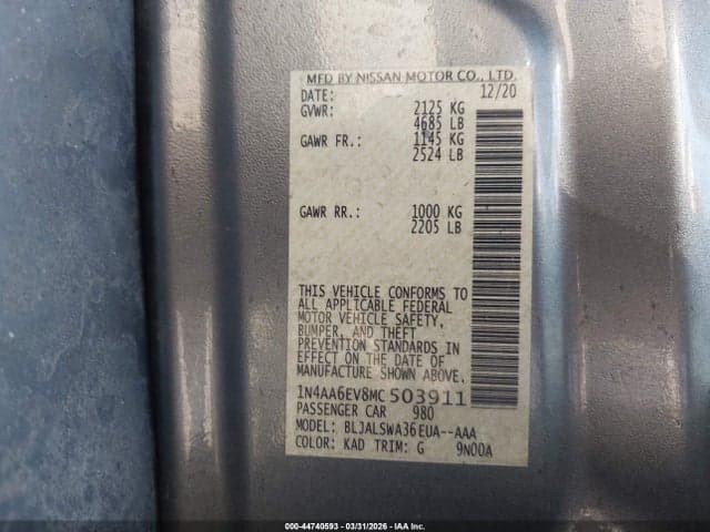 2021 NISSAN MAXIMA SR XTRONIC CVT 9