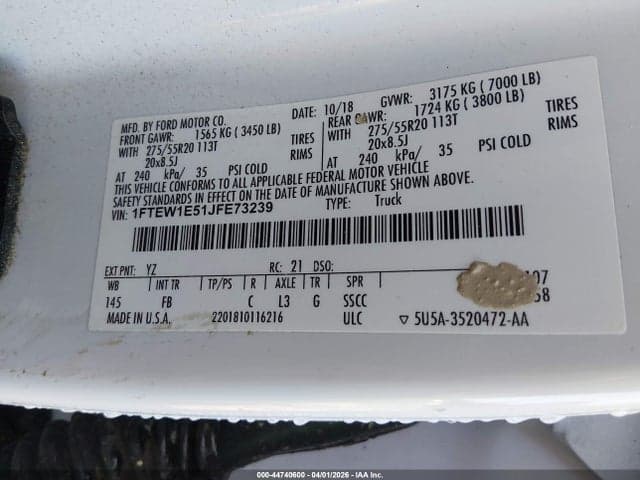 2018 FORD F-150 XLT 9