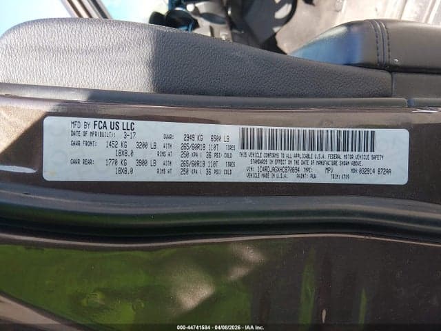 2017 DODGE DURANGO SXT AWD 9