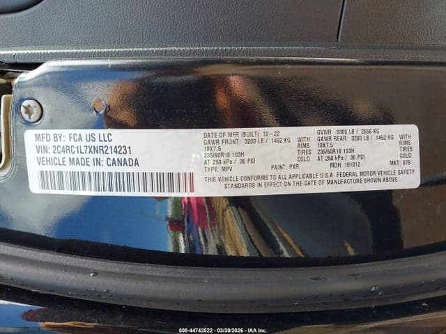 2022 CHRYSLER PACIFICA HYBRID TOURING L 9