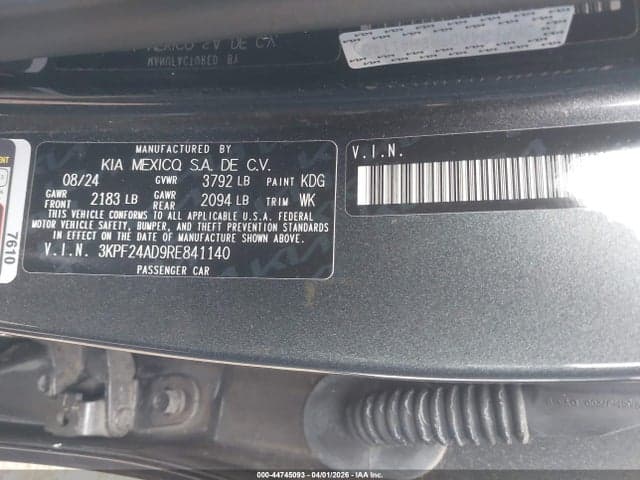 2024 KIA FORTE LXS 9