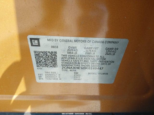 2019 CHEVROLET EQUINOX LS 9