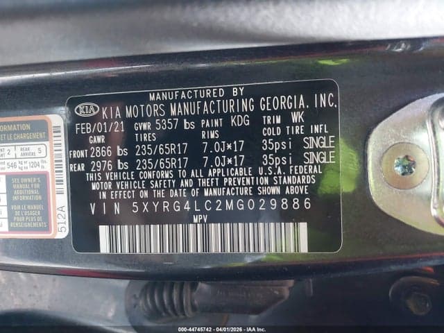 2021 KIA SORENTO LX 9