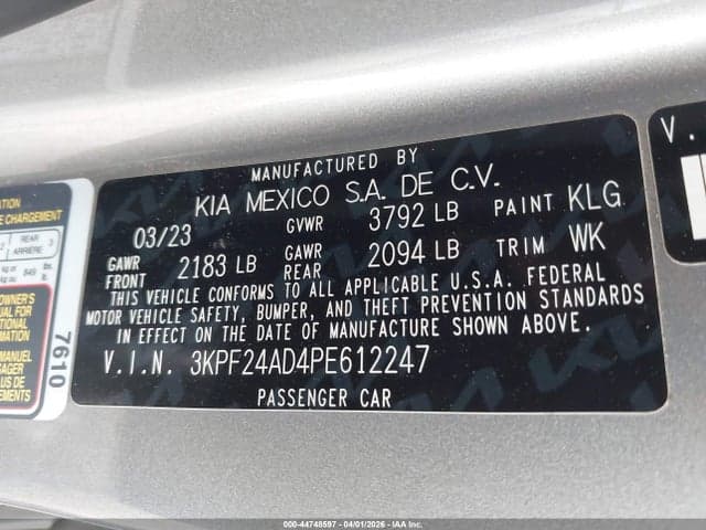 2023 KIA FORTE LXS 9