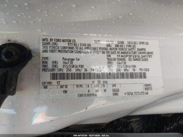 2016 FORD FOCUS SE 9