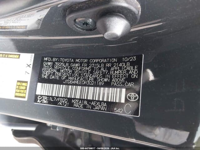 2024 TOYOTA COROLLA LE/NIGHTSHADE EDITION/SE/XSE 9