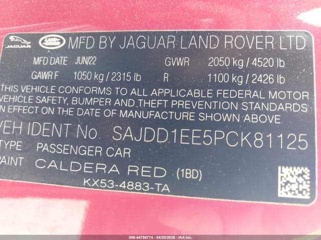 2023 JAGUAR F-TYPE P450 10