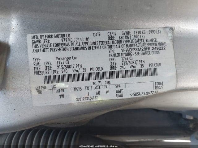 2017 FORD FOCUS SEL 9