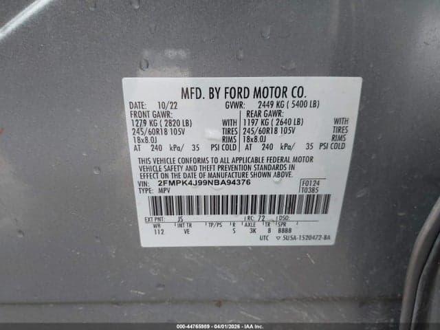 2022 FORD EDGE SEL 9
