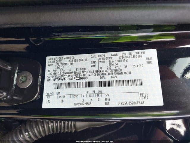 2025 FORD F-150 TREMOR 9
