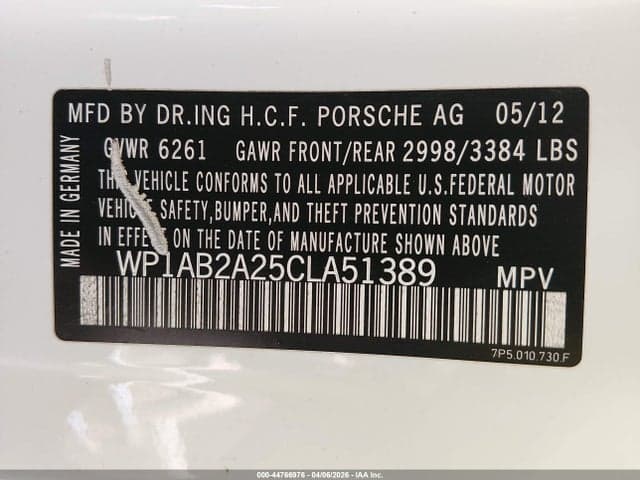 2012 PORSCHE CAYENNE S 9