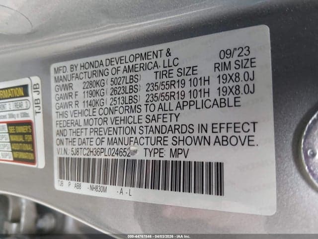 2023 ACURA RDX STANDARD 9