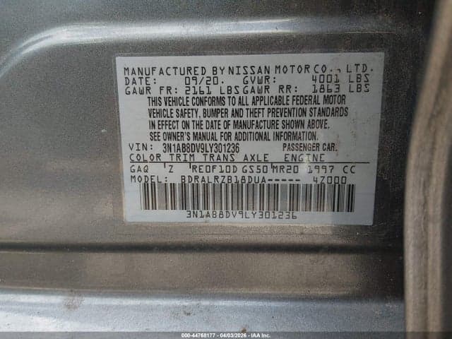 2020 NISSAN SENTRA SR XTRONIC CVT 9