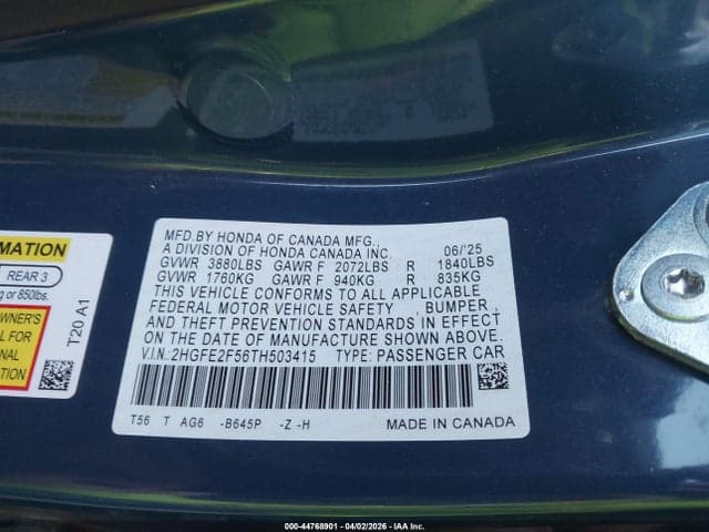 2026 HONDA CIVIC SPORT 9