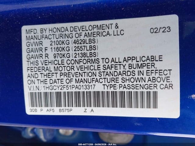 2023 HONDA ACCORD HYBRID SPORT 9