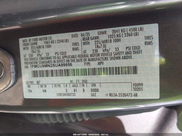 2025 FORD ESCAPE ST-LINE 9