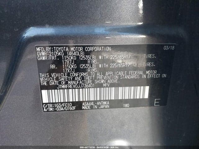 2018 TOYOTA RAV4 XLE 10