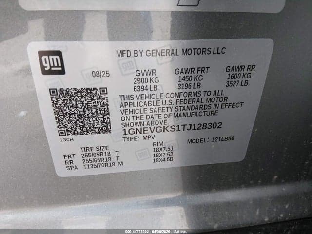 2026 CHEVROLET TRAVERSE AWD LT 9