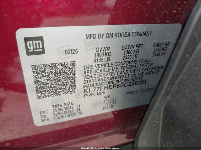 2025 CHEVROLET TRAX FWD LT 9