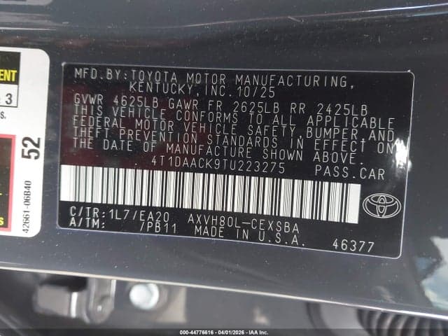 2026 TOYOTA CAMRY SE 10