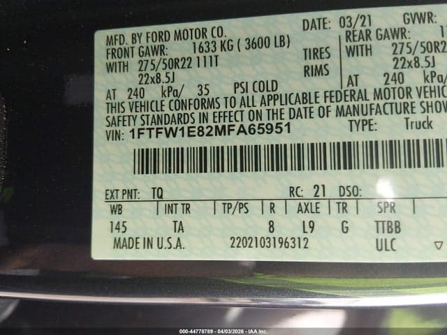 2021 FORD F-150 LIMITED 9