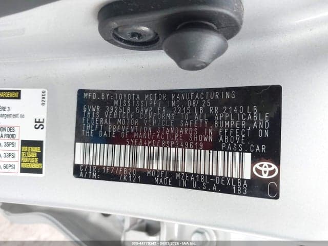 2025 TOYOTA COROLLA LE 9