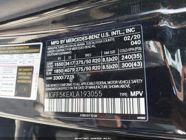2020 MERCEDES-BENZ GLS 450 4MATIC 9