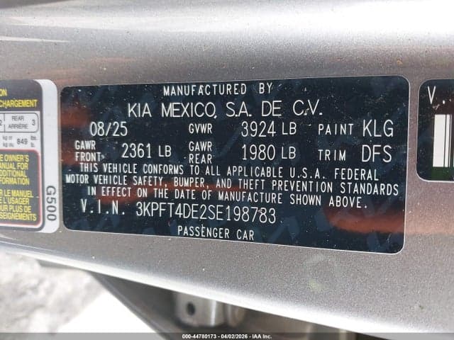 2025 KIA K4 LXS 9