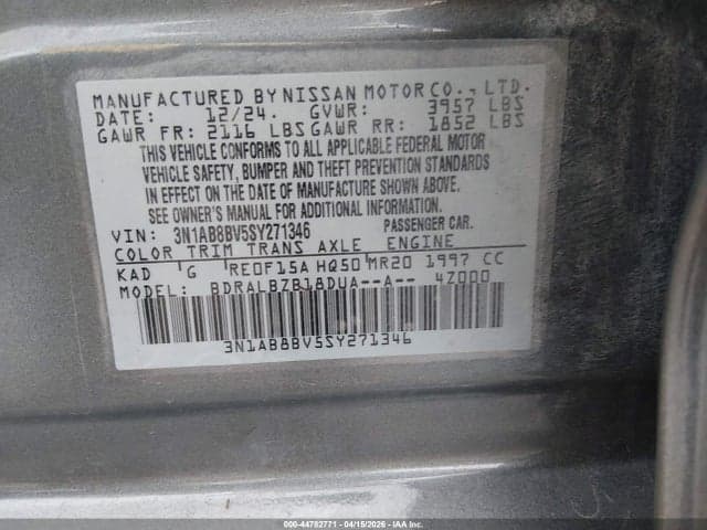 2025 NISSAN SENTRA S 9