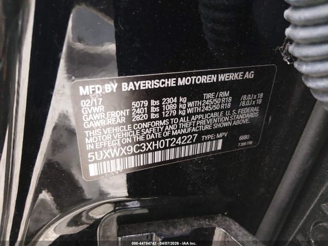 2017 BMW X3 XDRIVE28I 9