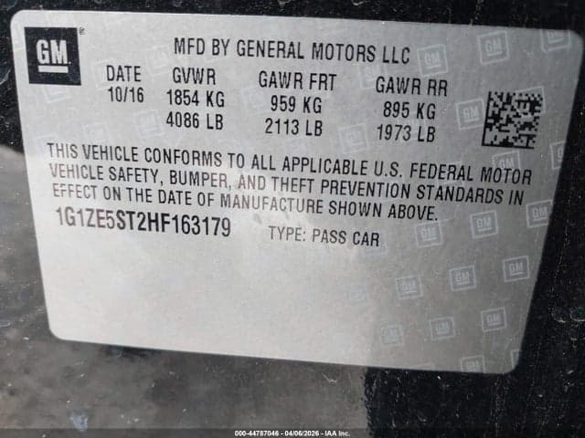 2017 CHEVROLET MALIBU 1LT 9