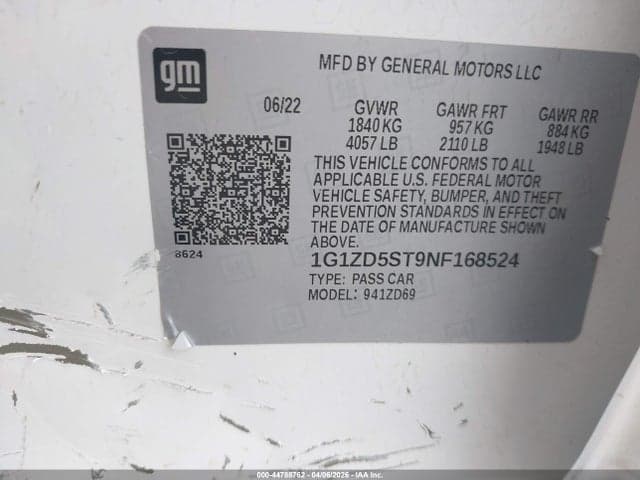 2022 CHEVROLET MALIBU FWD LT 9