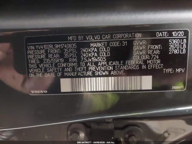 2021 VOLVO XC60 T5 INSCRIPTION 9